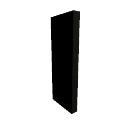 shelf vertical black 65cm x 25cm