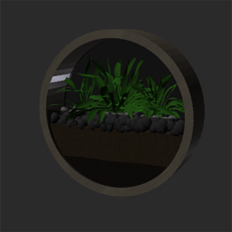 round frame oak1 with plant