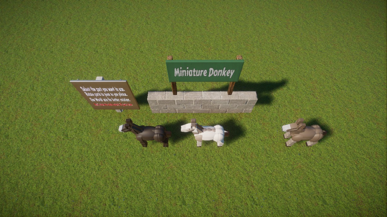 Posable Extras: Miniature donkeys