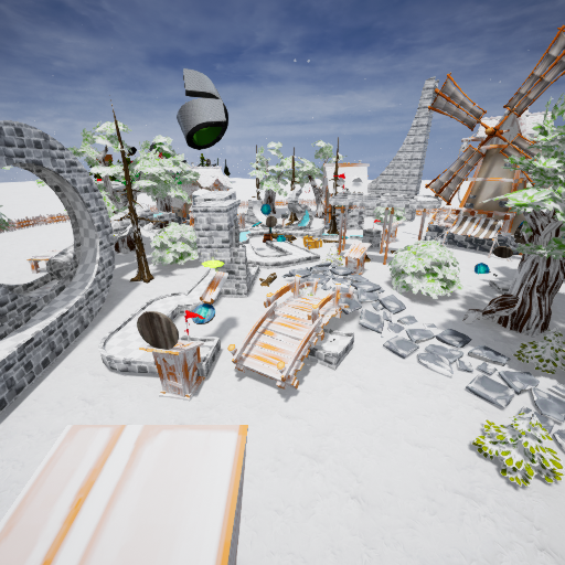 Winter land hole in one