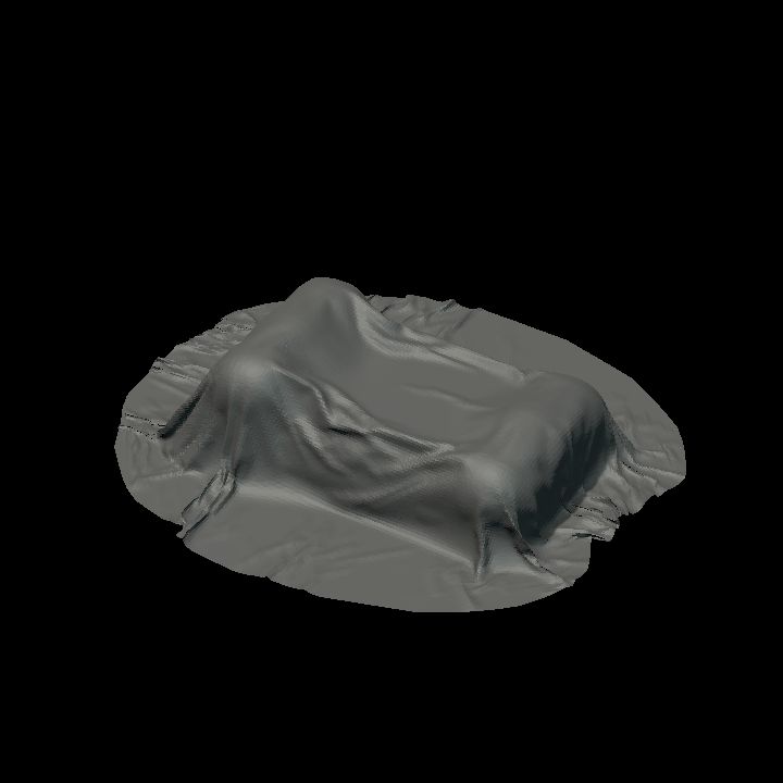 Covered furniture - Bed 1 colourable