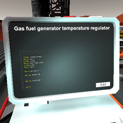 Gas fuel generator temperature regulator