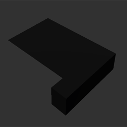 window sill left black satin  small + 5cm