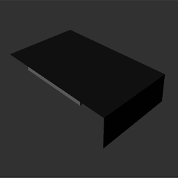 window sill middle black satin  small + 5cm