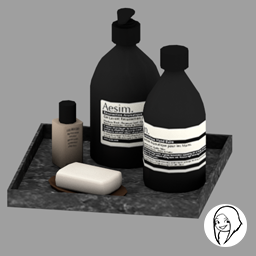  SYB Bathroom clutter - Beauty product tray (Black)