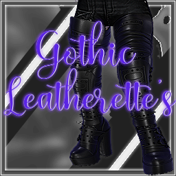 Thigh High Gothic Leatherette's [V1X] [Vanilla] [Tomb]