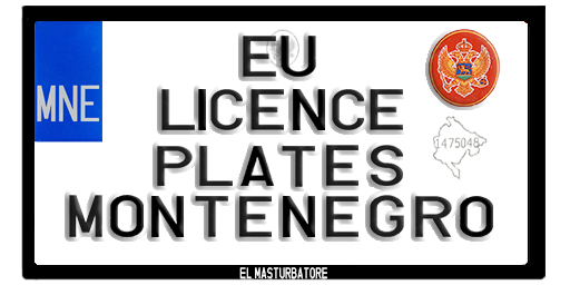 EU Licence Plates - #37 Montenegro