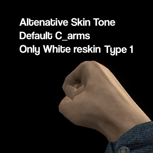 Altenative Skin Tone Default C_arms Only White Reskin Type 1 preview