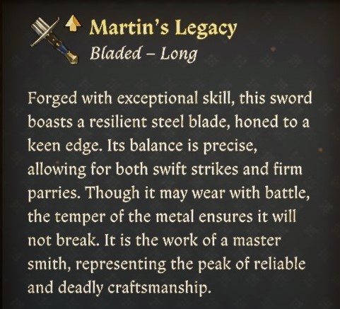 Martin's Legacy Longsword