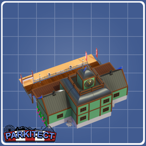 Train Station - Western Style - Green