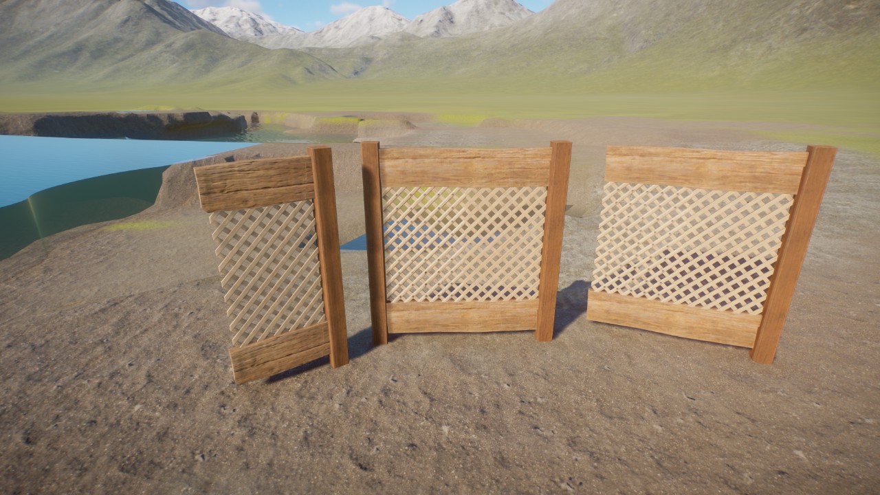 Trellis fence set