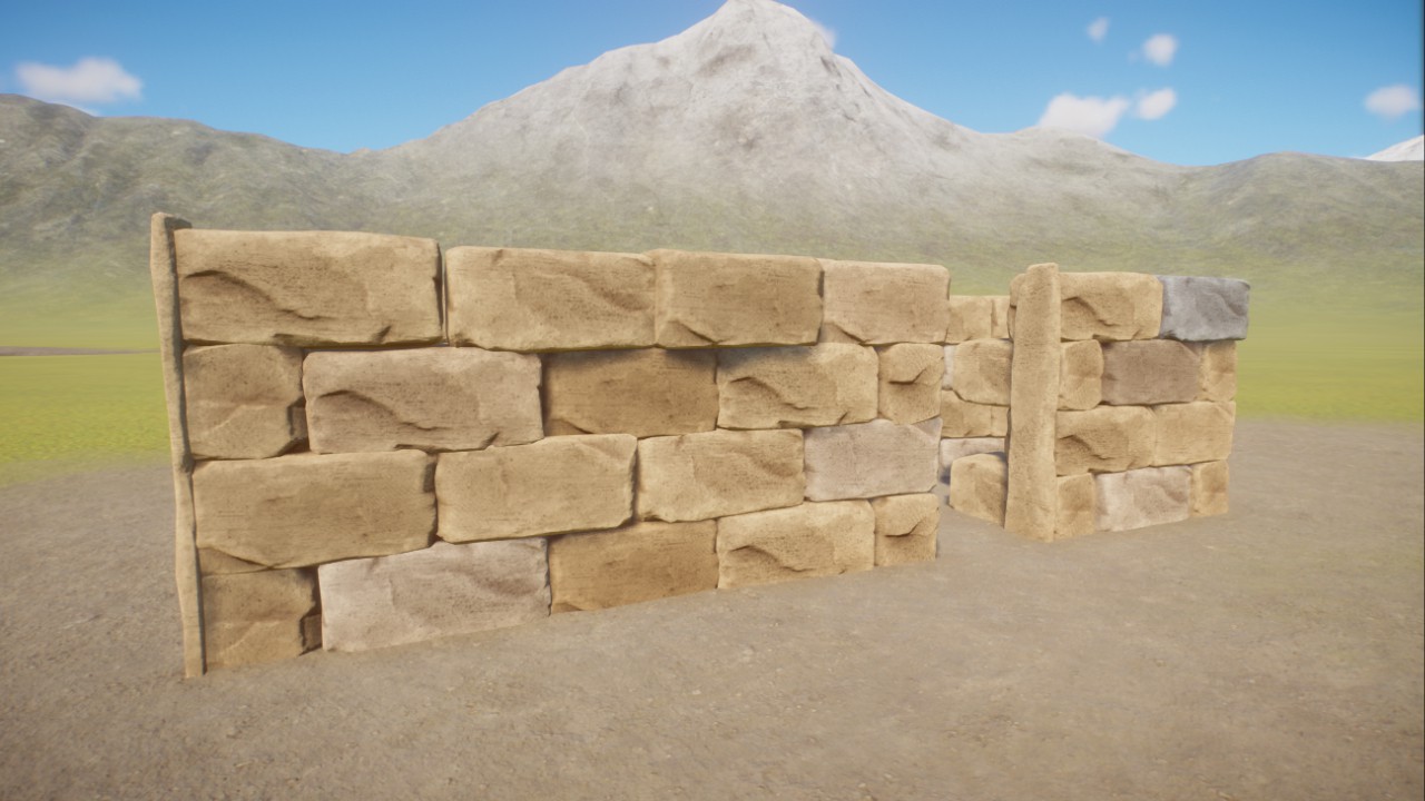 Dry stone wall set