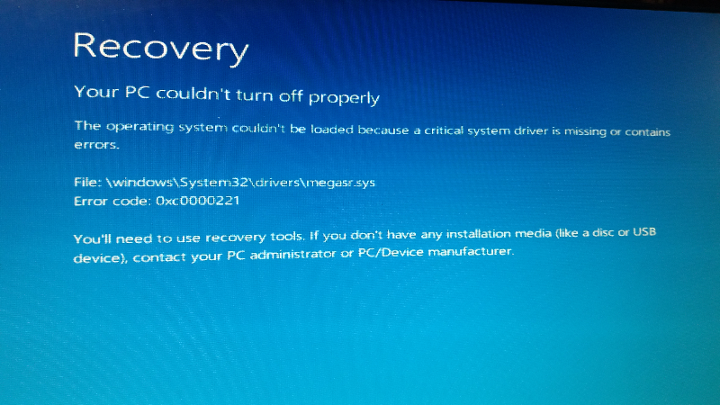 BSOD No OS