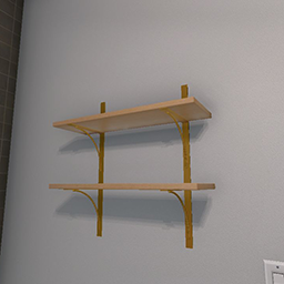 Gold Bathroom Shelves