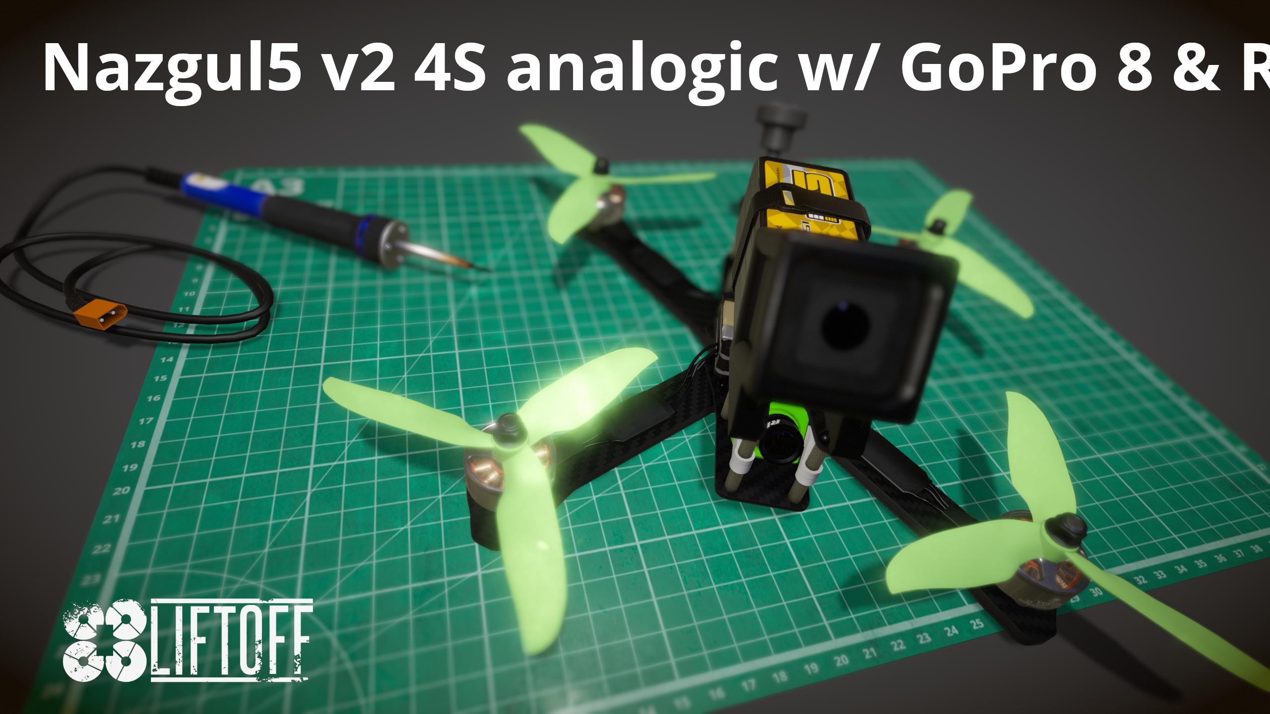 Nazgul5 v2 4S analog w/ GoPro 8 & Rate