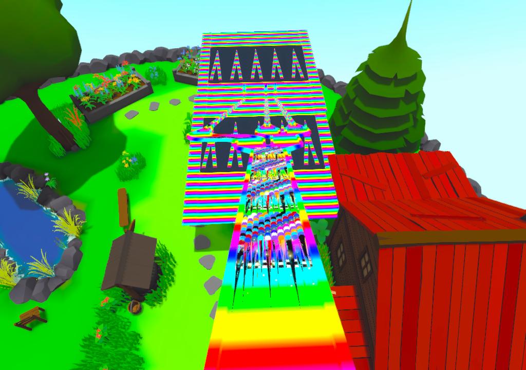 SUPER FAST RAIBOW SLIDE!