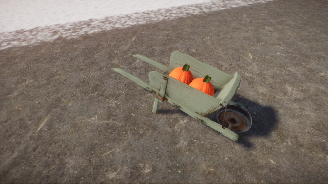 PUMPKINS IN A WHEELBARROW