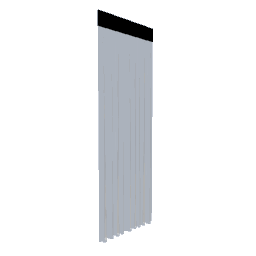 Suspended Curtain - White Sheer Short
