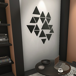 Triangle Wall Decor - Black