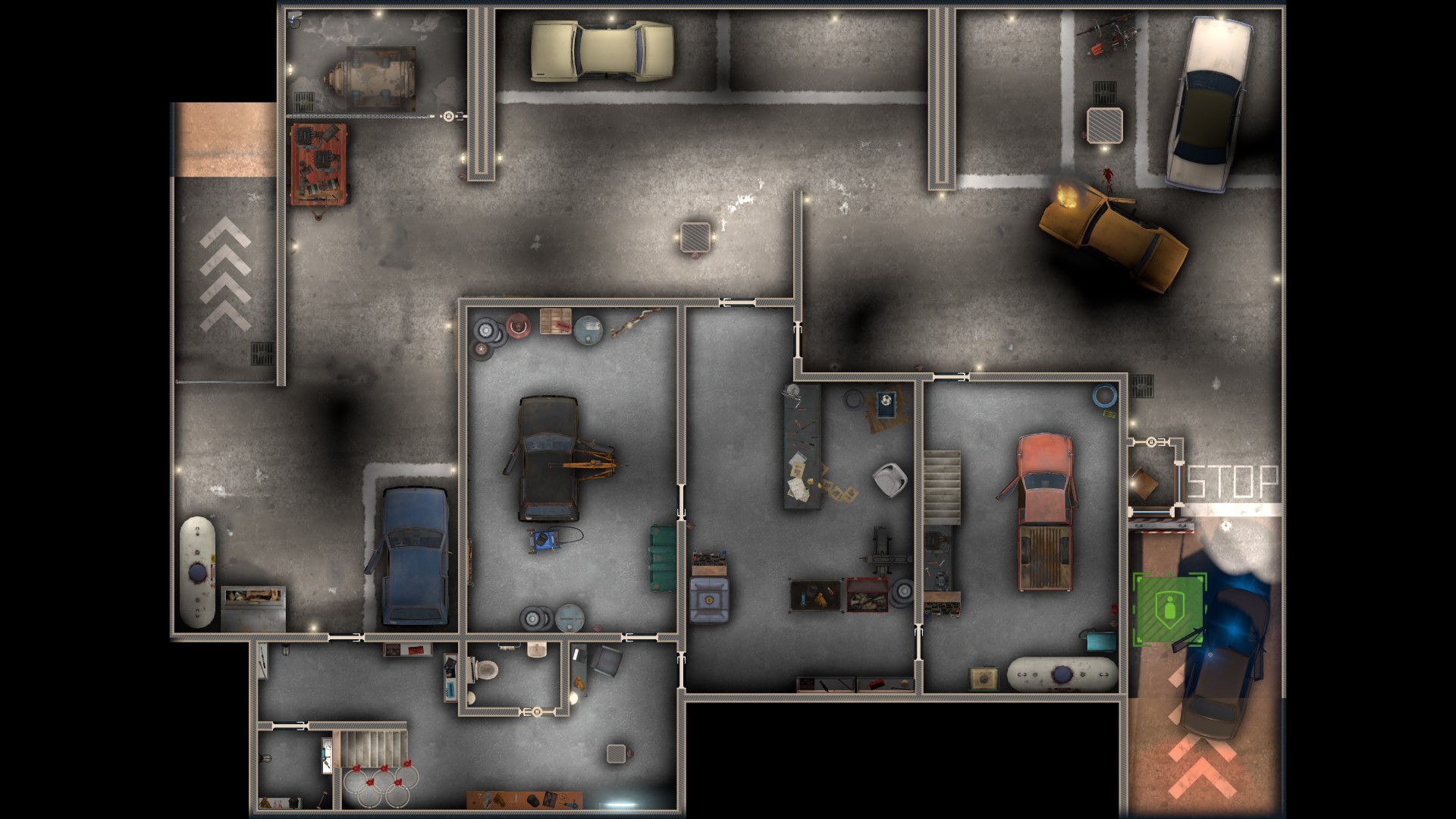 SWAT4 Victory Imports Auto Center Basement