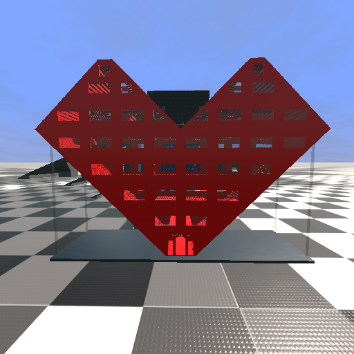 Valentine day heart tower no scalable bricks made for tower survival