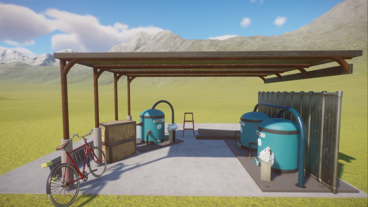 Implied water treatment area (lean-to)