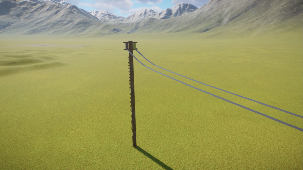 Wooden Power pylon