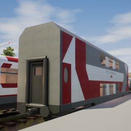 Двухэтажный Вагон Ресторан ( РЖД 2 ) ( LowBrick ) preview