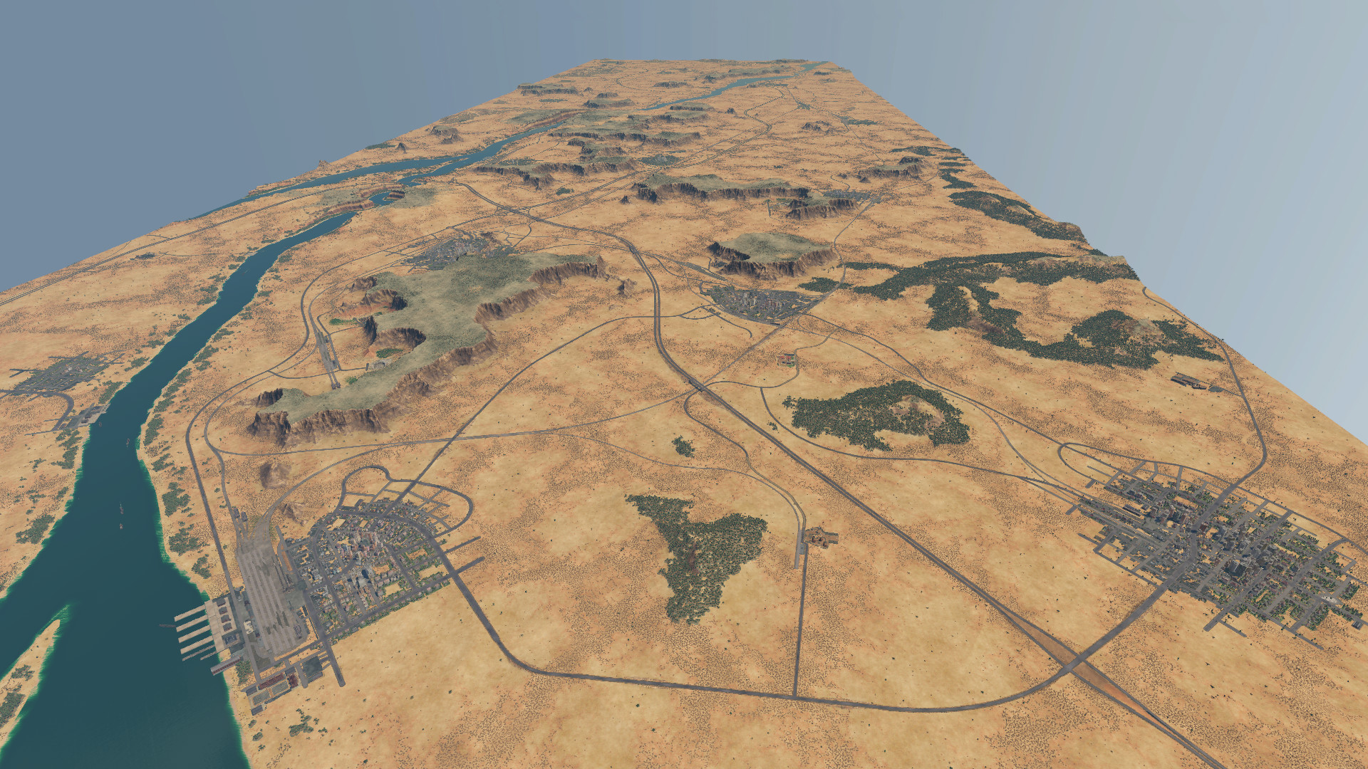 Large Flat Desert/Canyon Map 1974