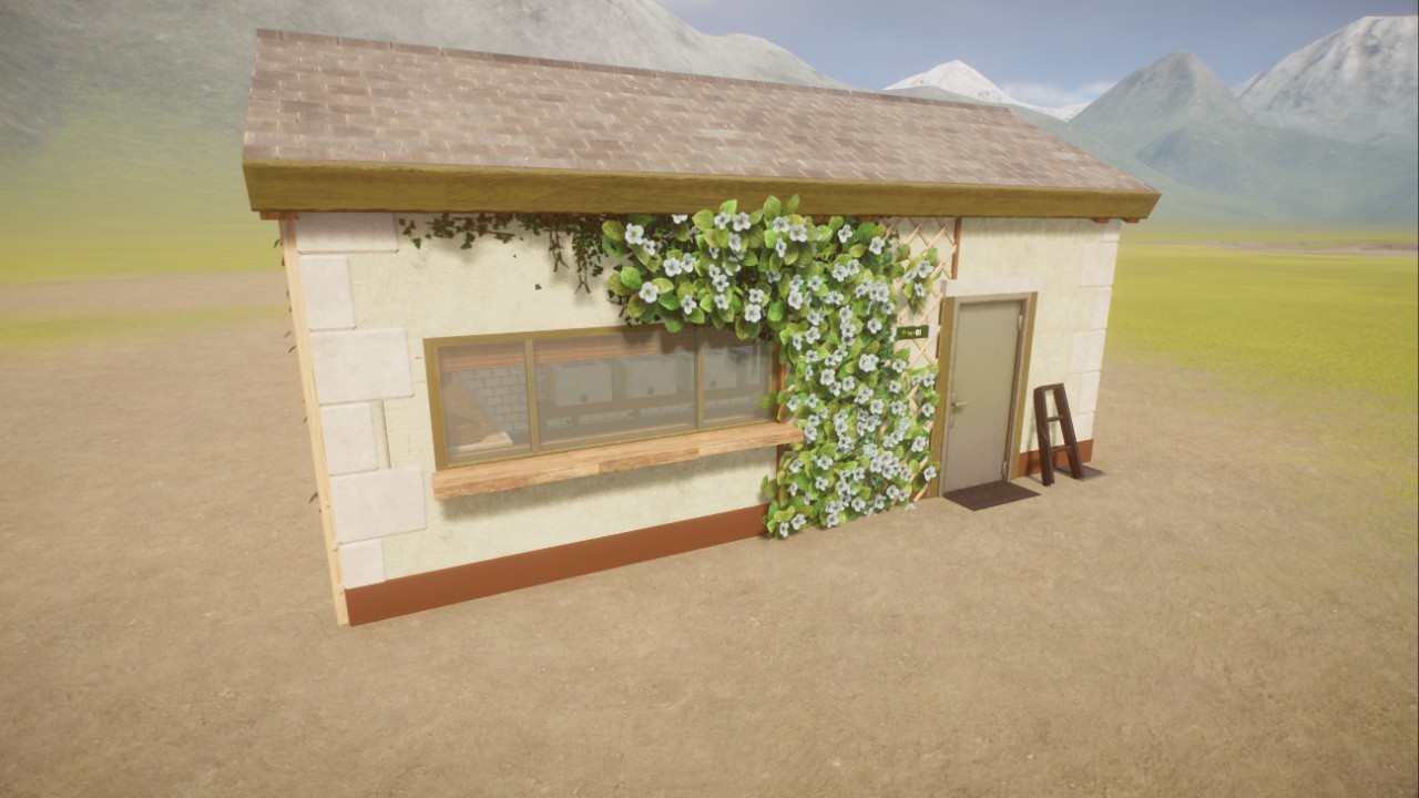 Implied animal food prep hut