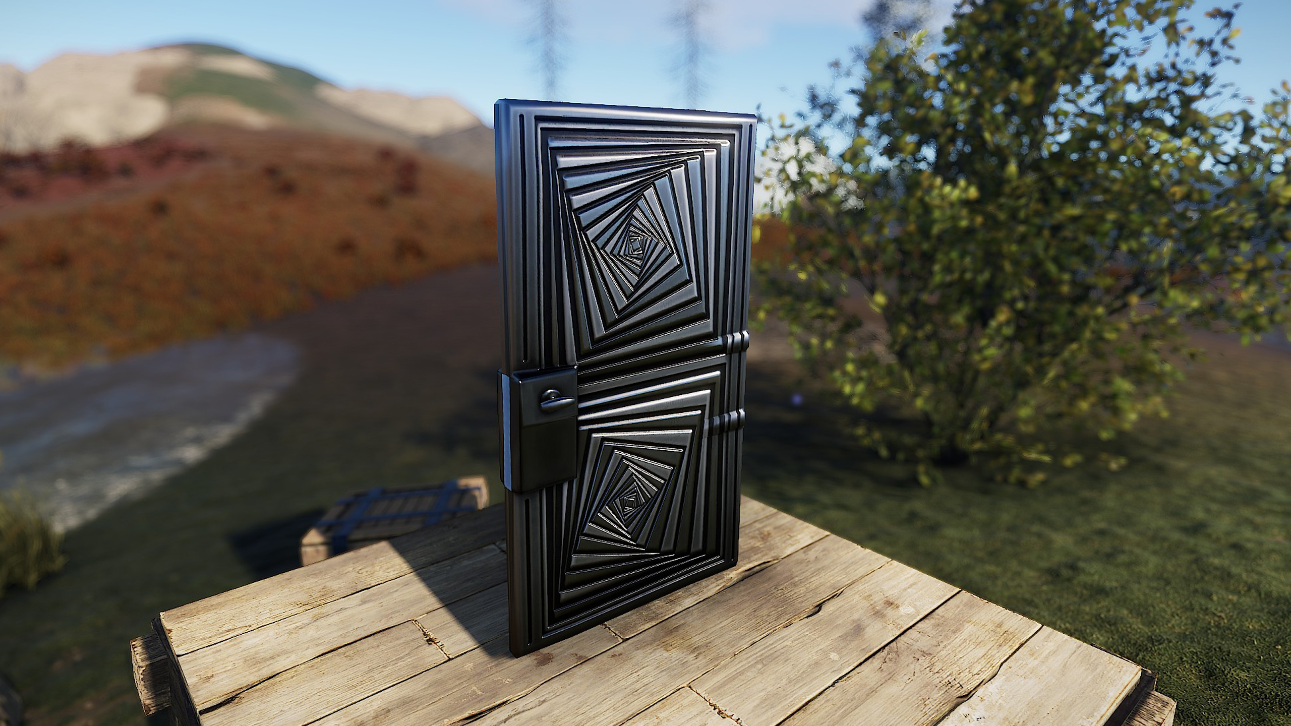 Hypnotic Steel Door
