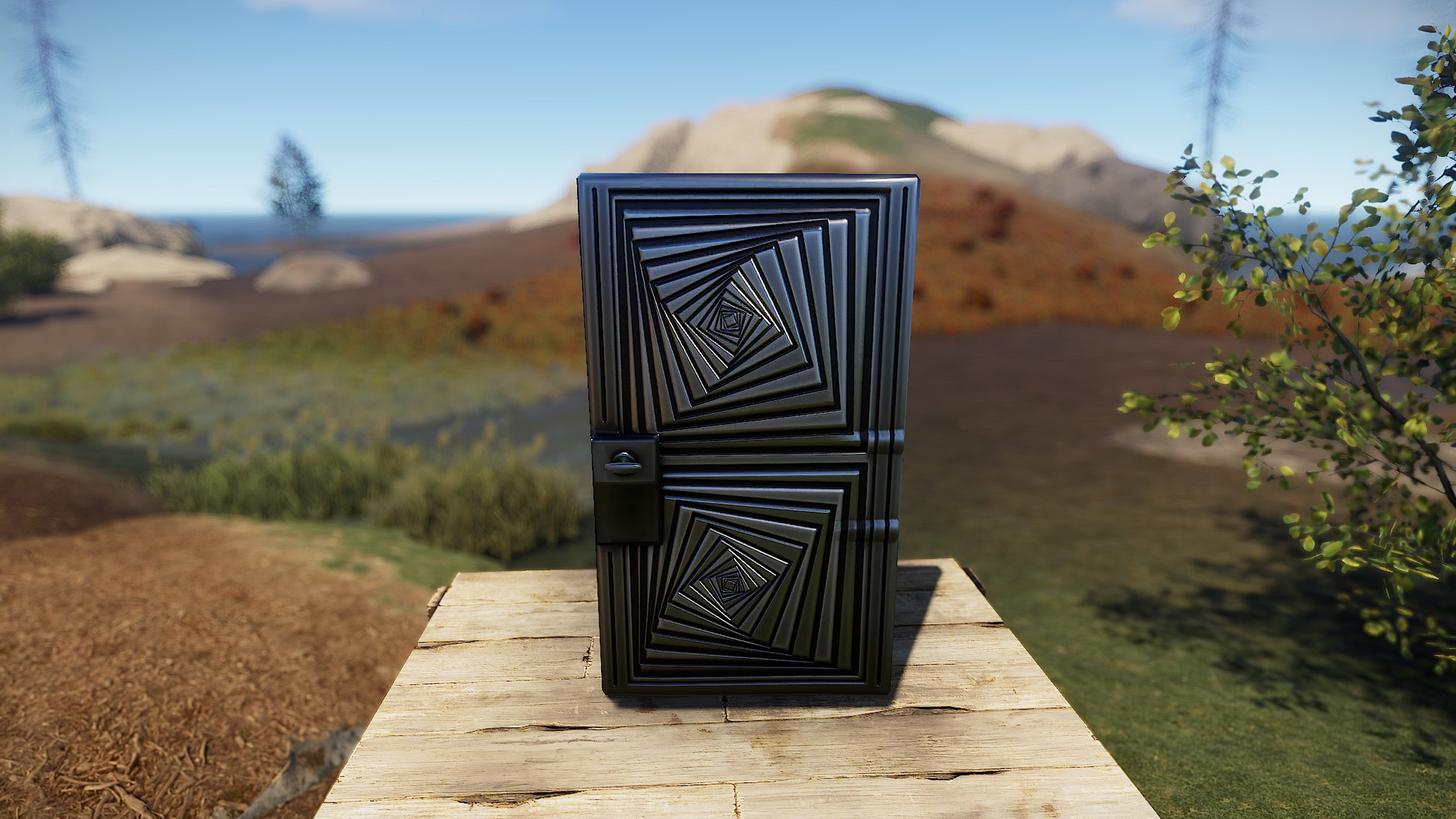 Hypnotic Steel Door