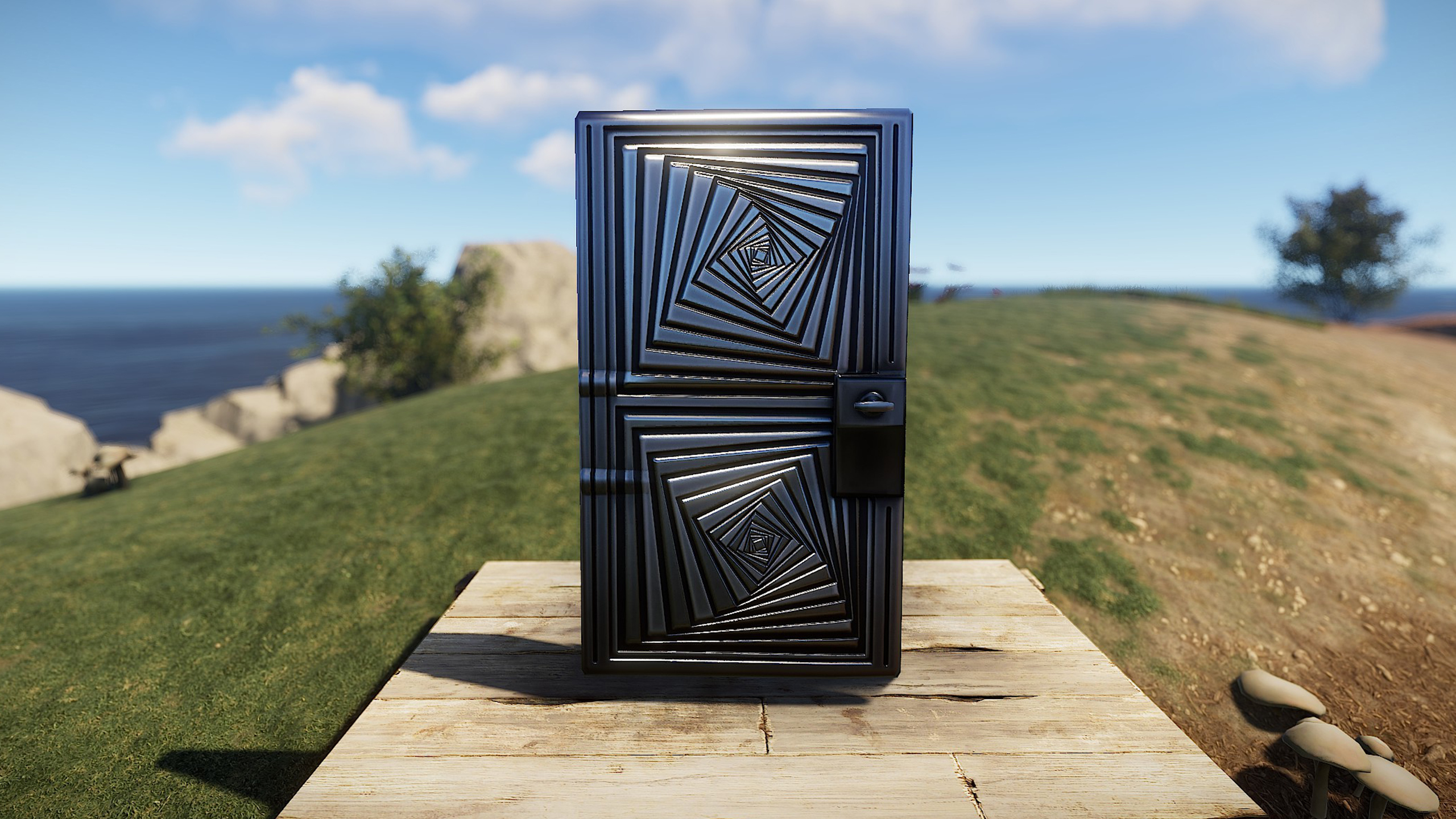 Hypnotic Steel Door