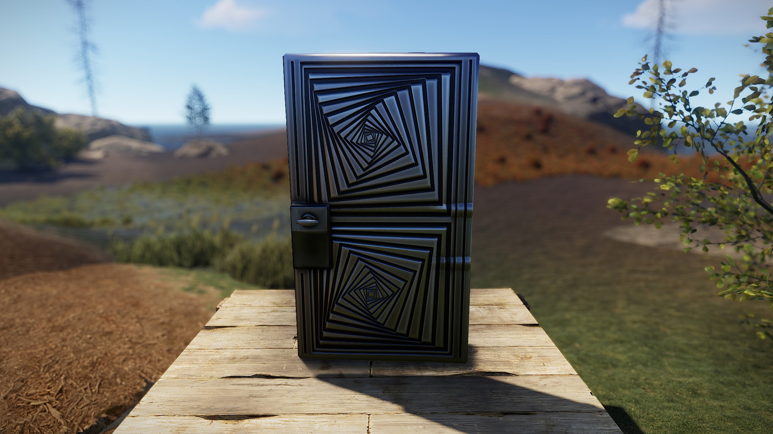 Hypnotic Steel Door