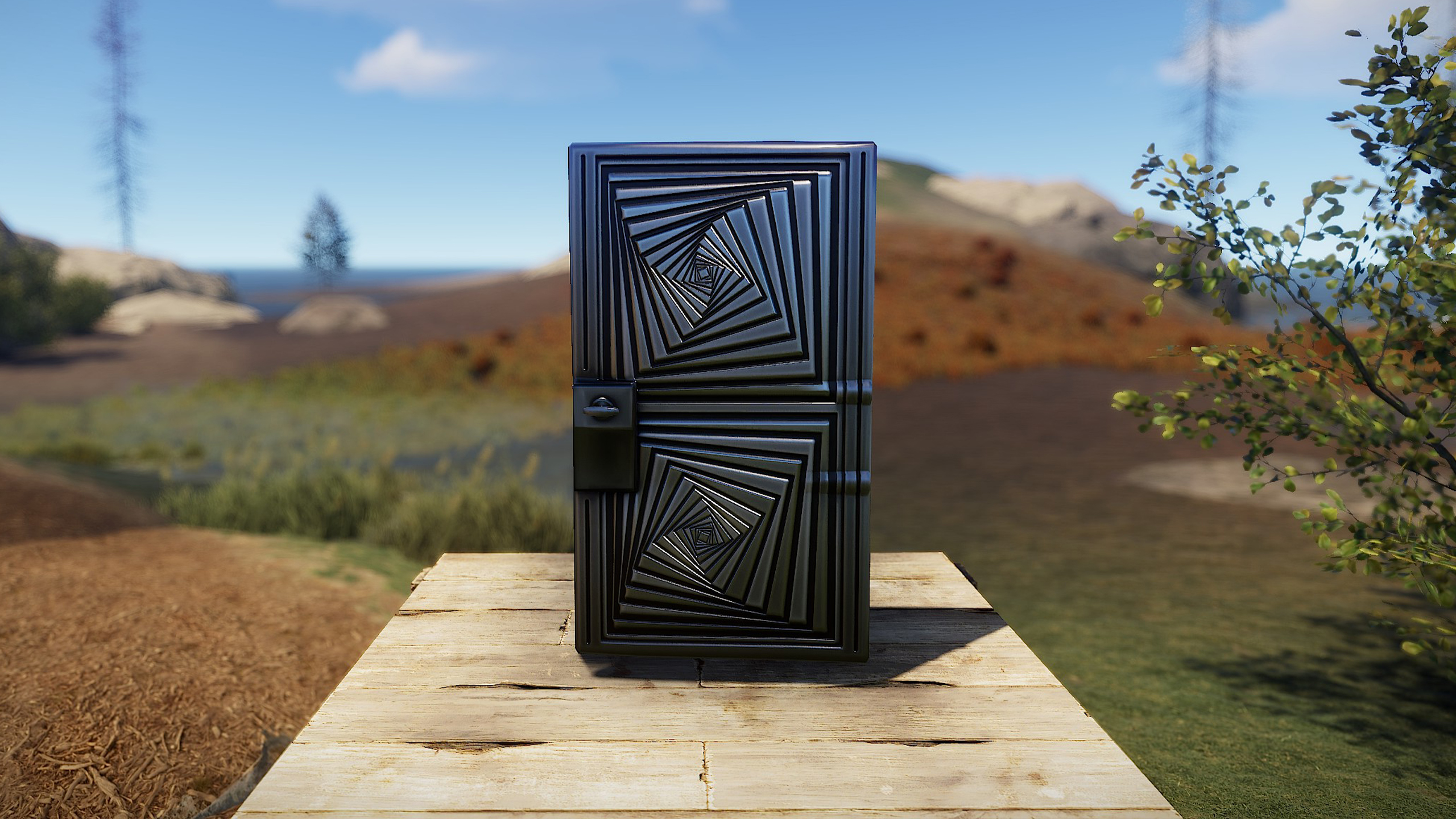 Hypnotic Steel Door