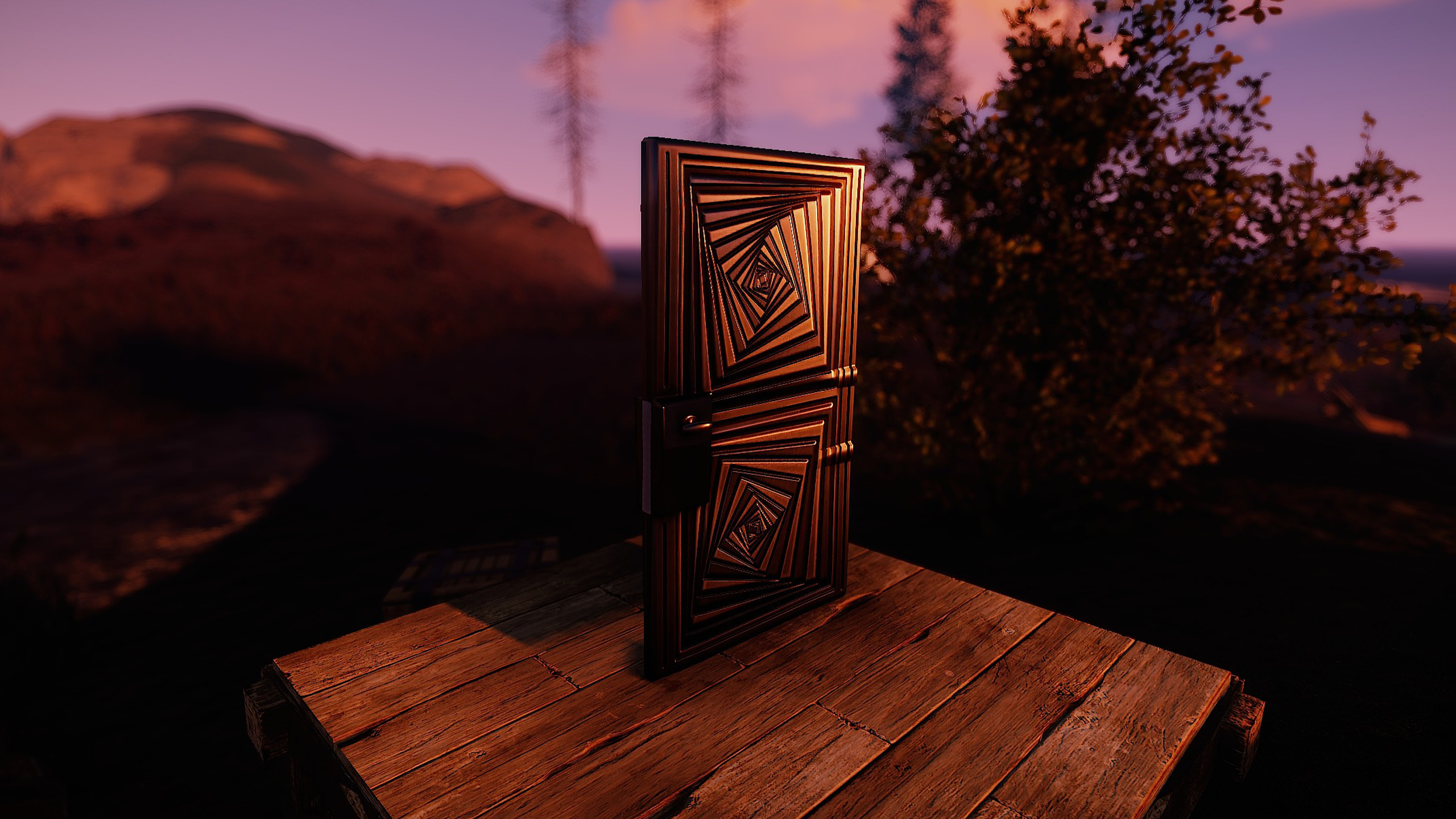 Hypnotic Steel Door