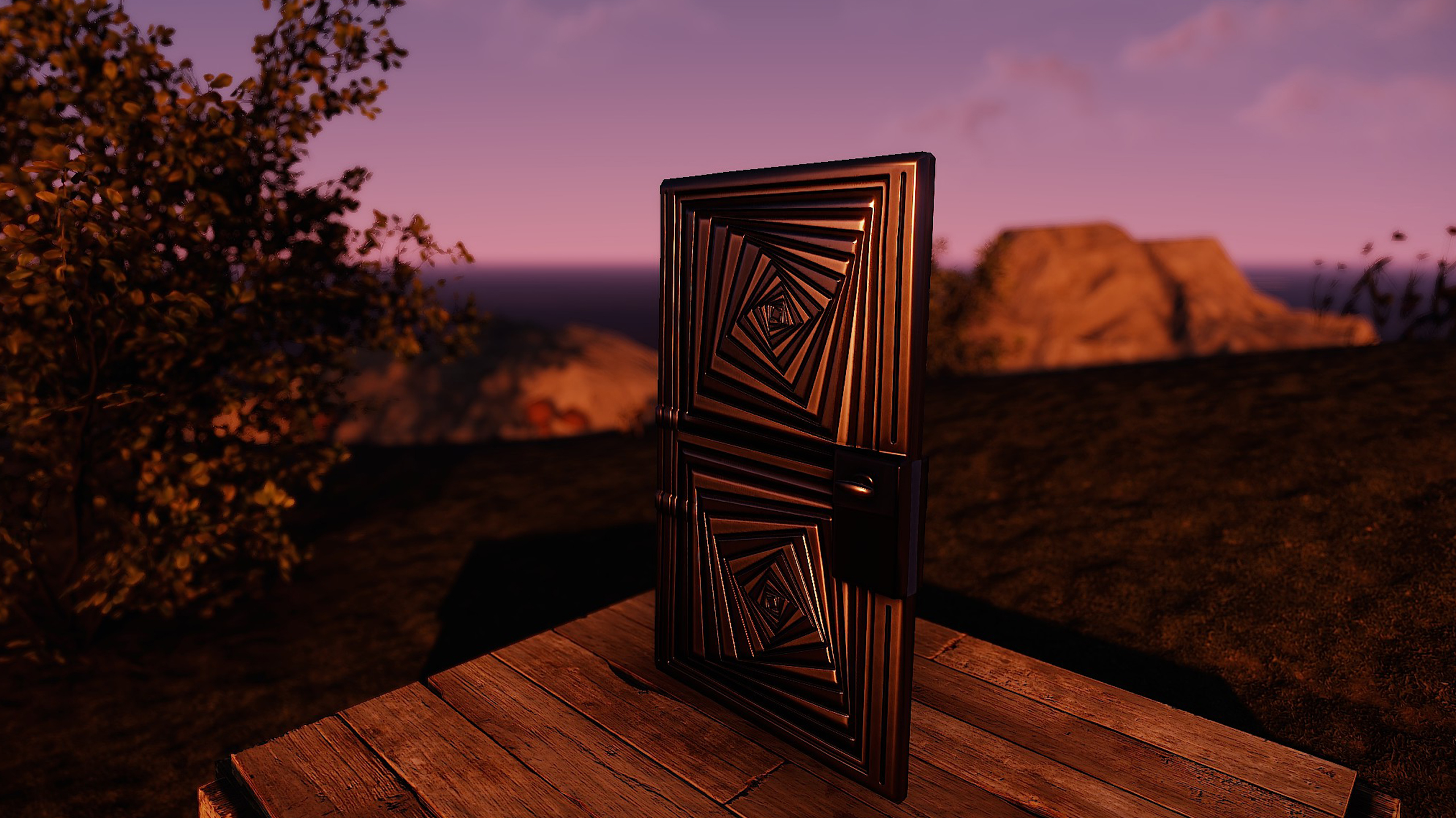 Hypnotic Steel Door