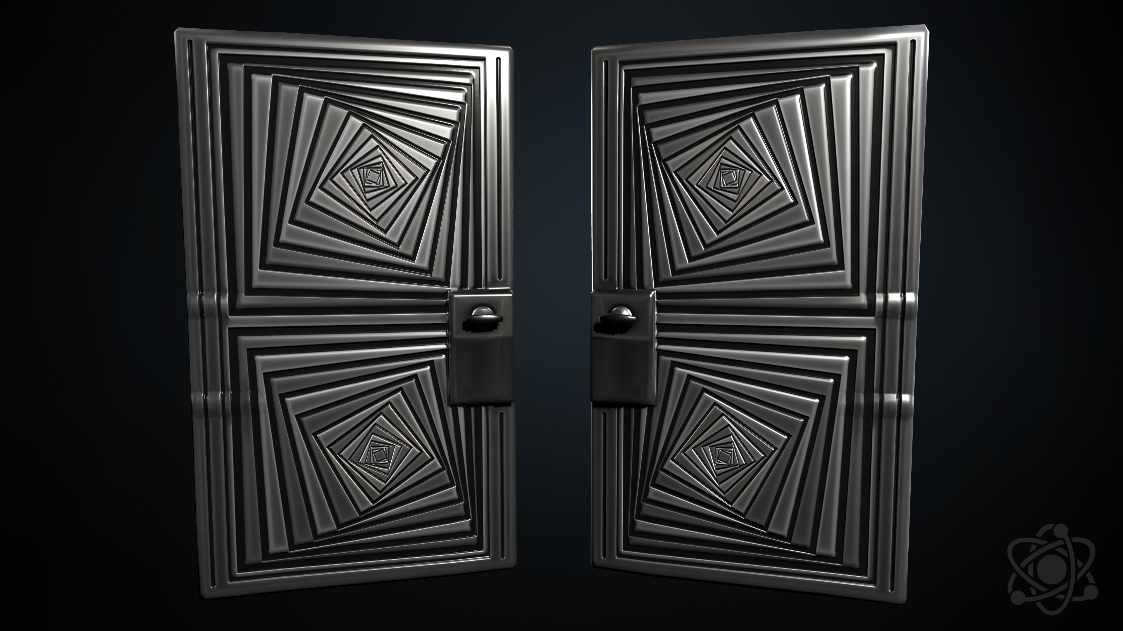 Hypnotic Steel Door