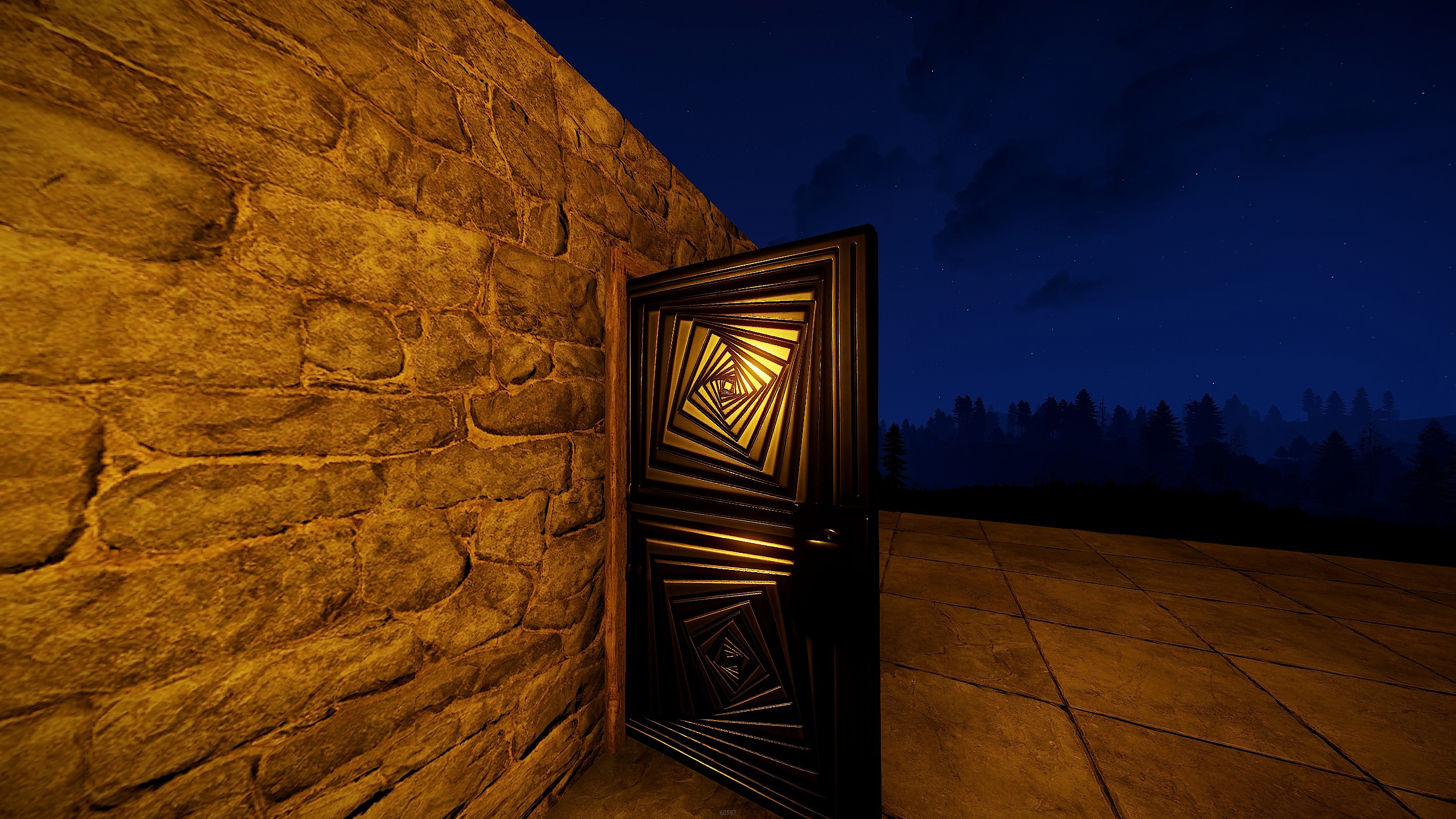 Hypnotic Steel Door