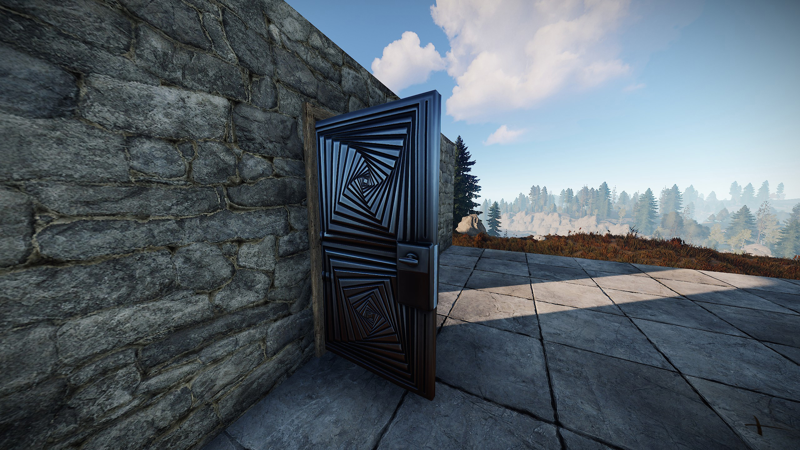 Hypnotic Steel Door