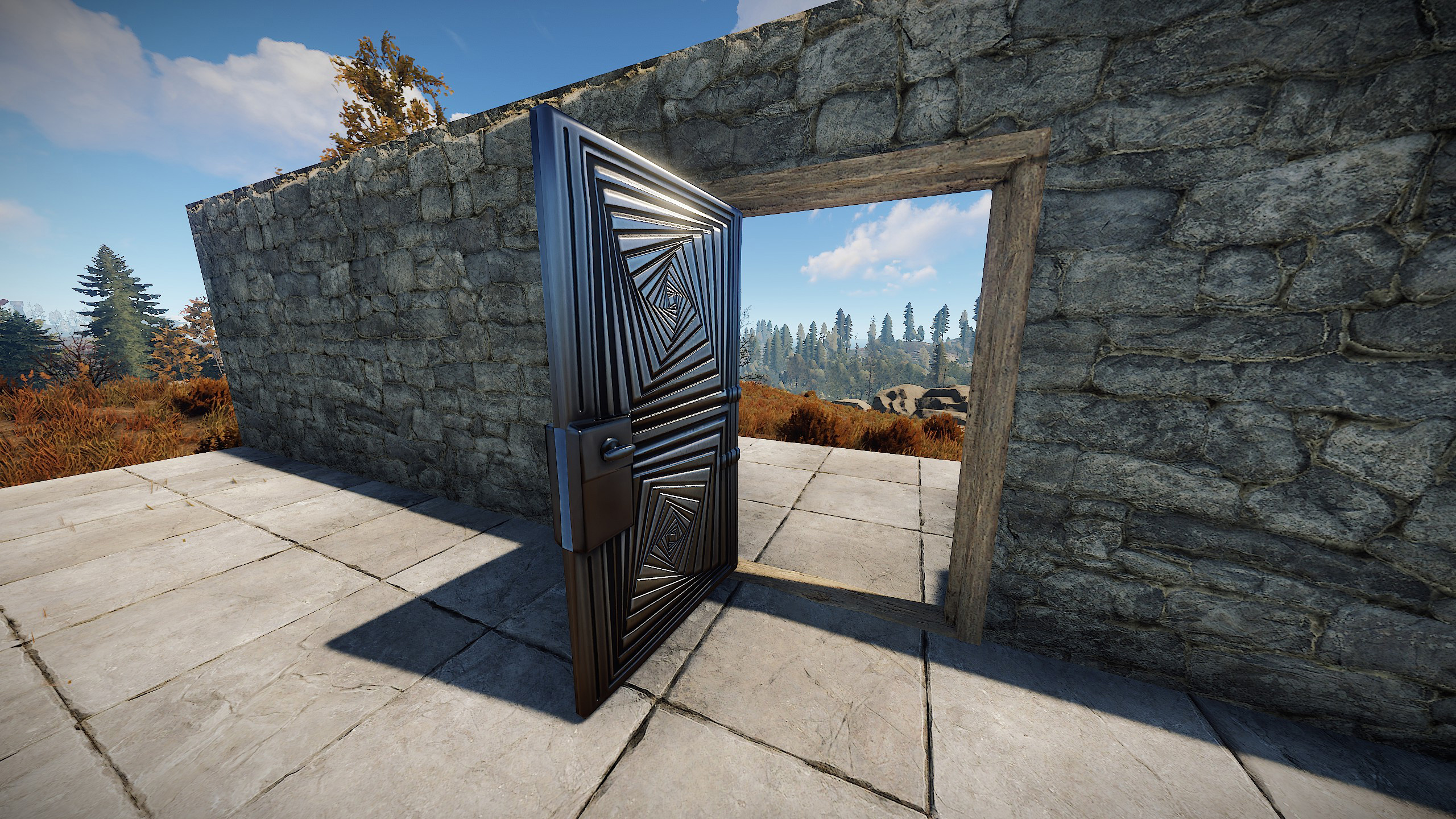 Hypnotic Steel Door