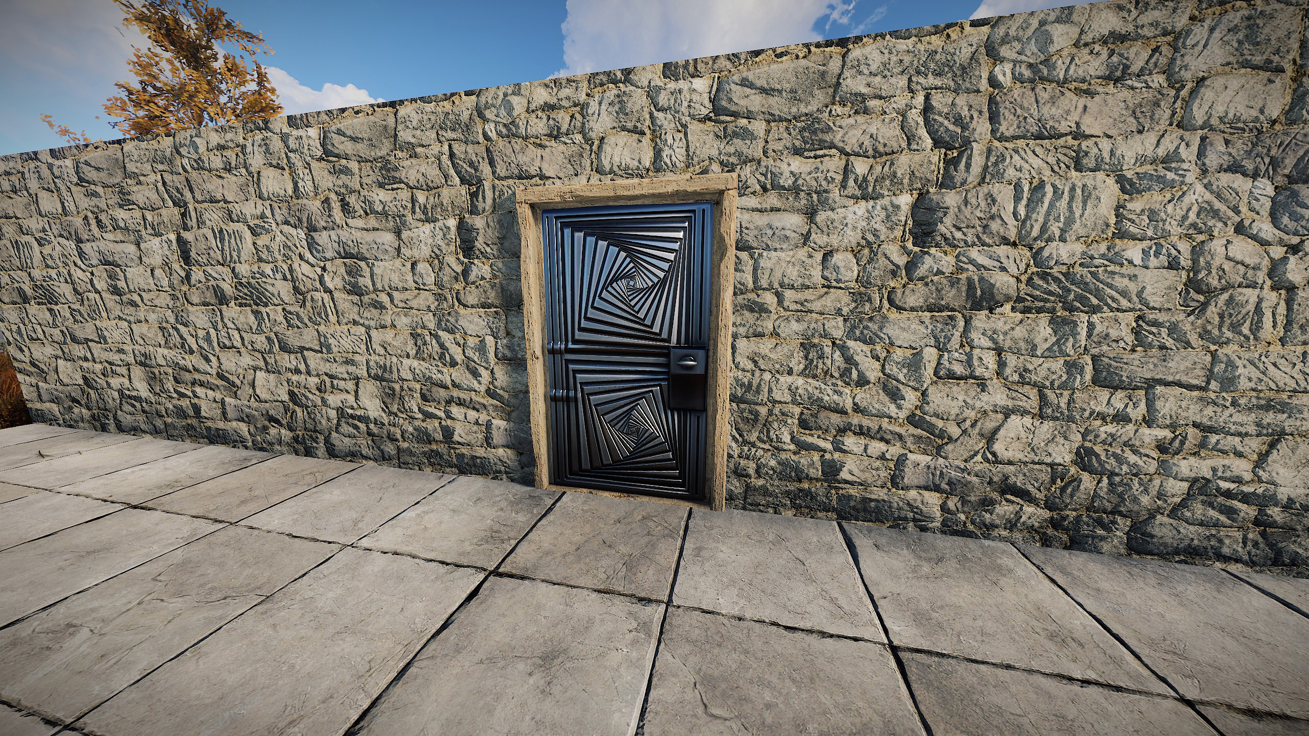 Hypnotic Steel Door