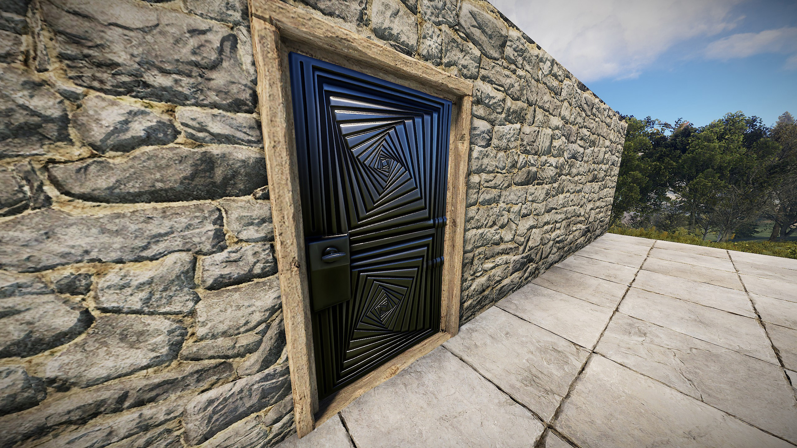 Hypnotic Steel Door