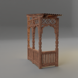Left corner of porch (Walnut)