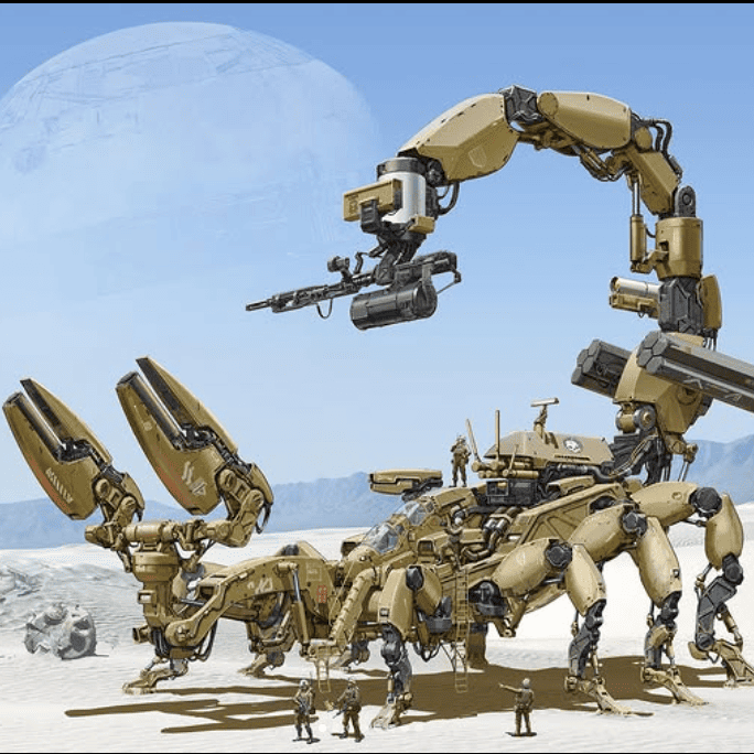 Giant military scorpion robot