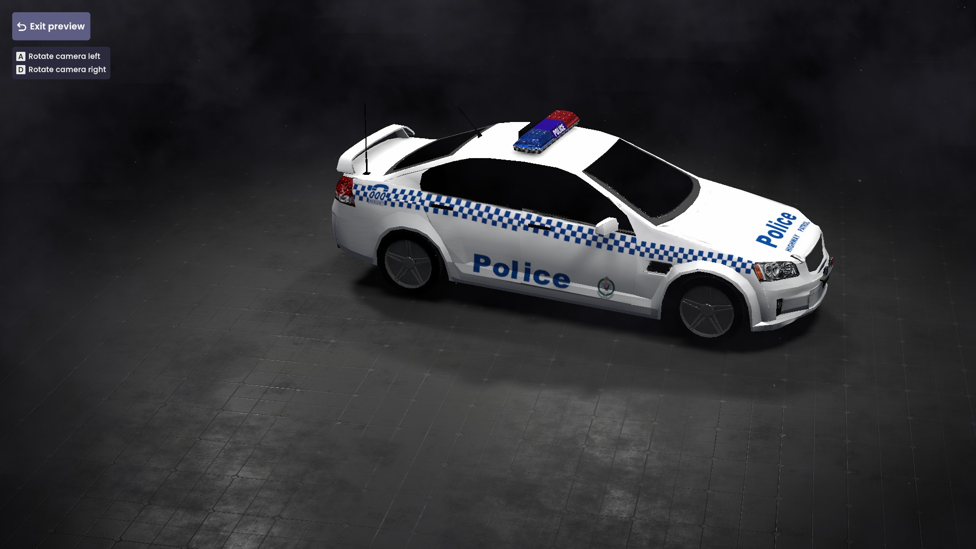 NSW Police White Highway Patrol Holden Commodore preview