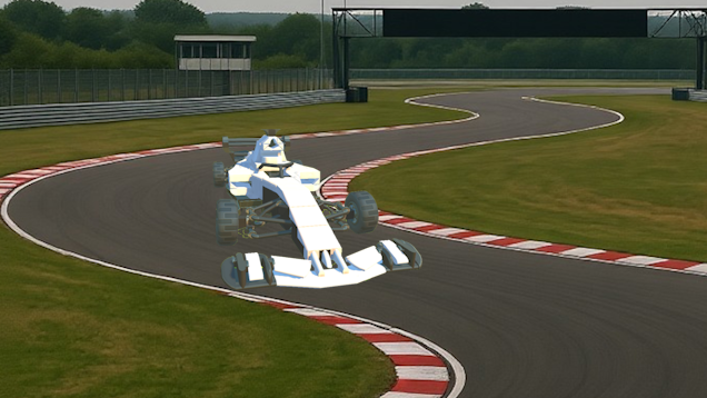 Formula 1 car white