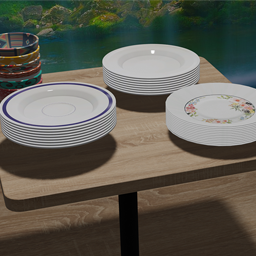 Pottery Barn Stacked Plates
