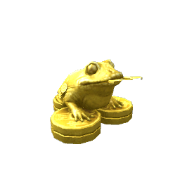 Frog Sculpture- Gold