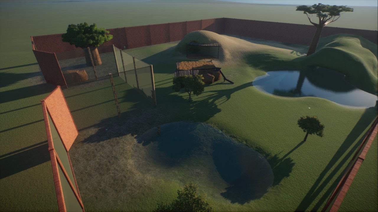 Large lion habitat